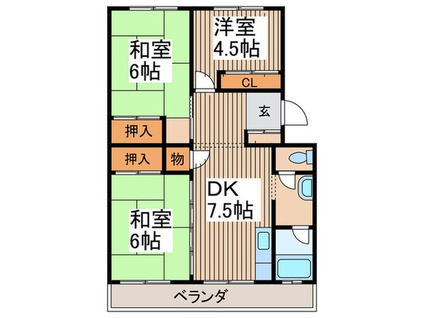 バーリオ　デ　ルーナの物件間取画像